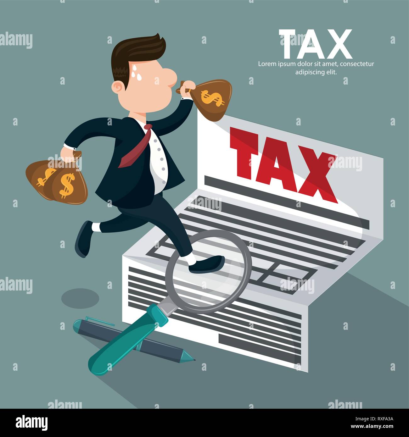 Tax governent pay day Stock Vector