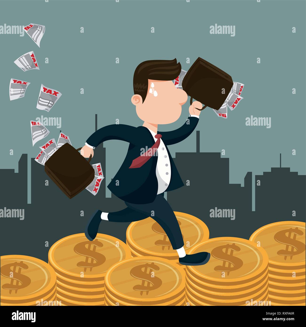 Tax governent pay day Stock Vector