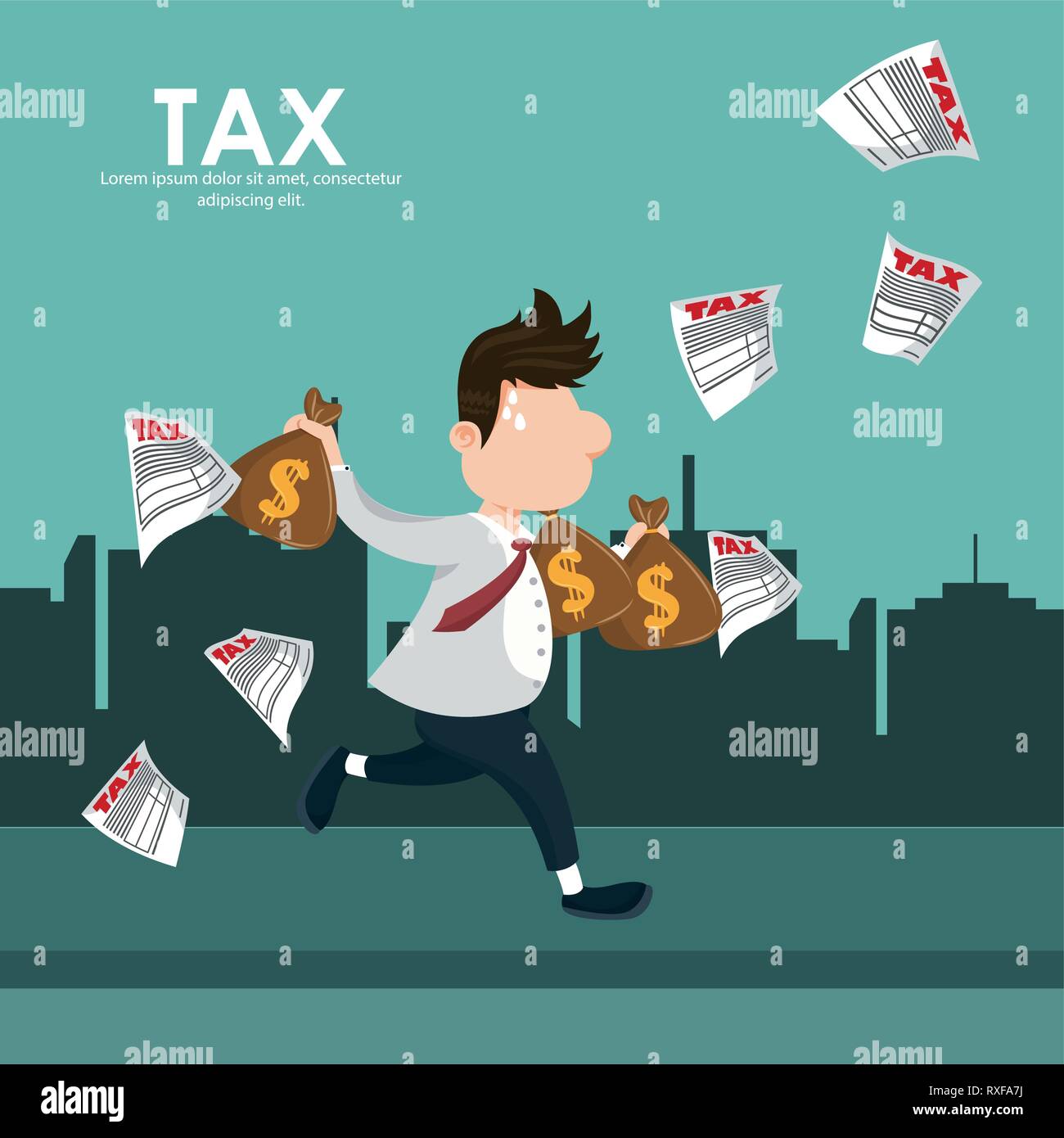 Tax governent pay day Stock Vector