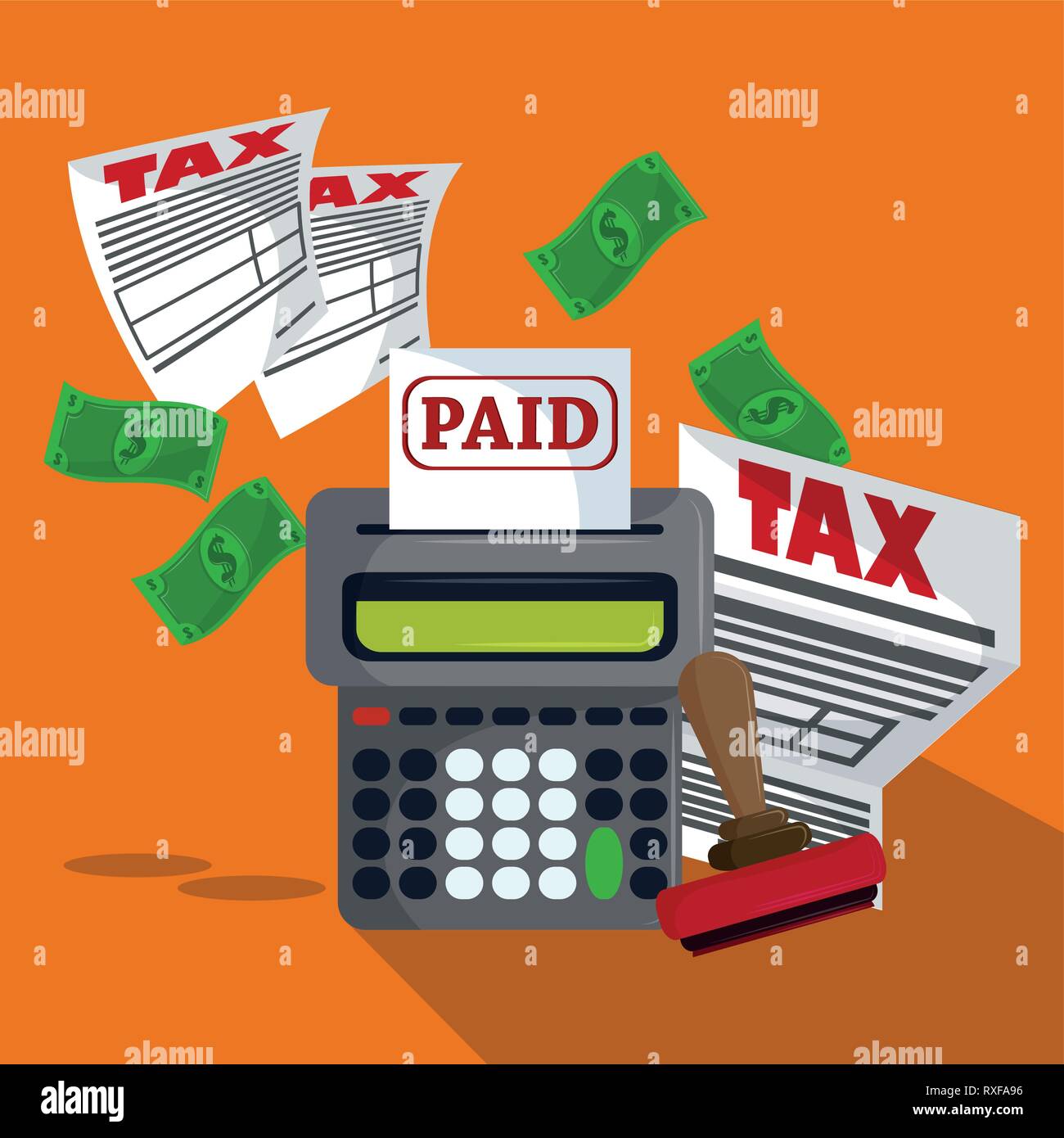 Tax governent pay day Stock Vector