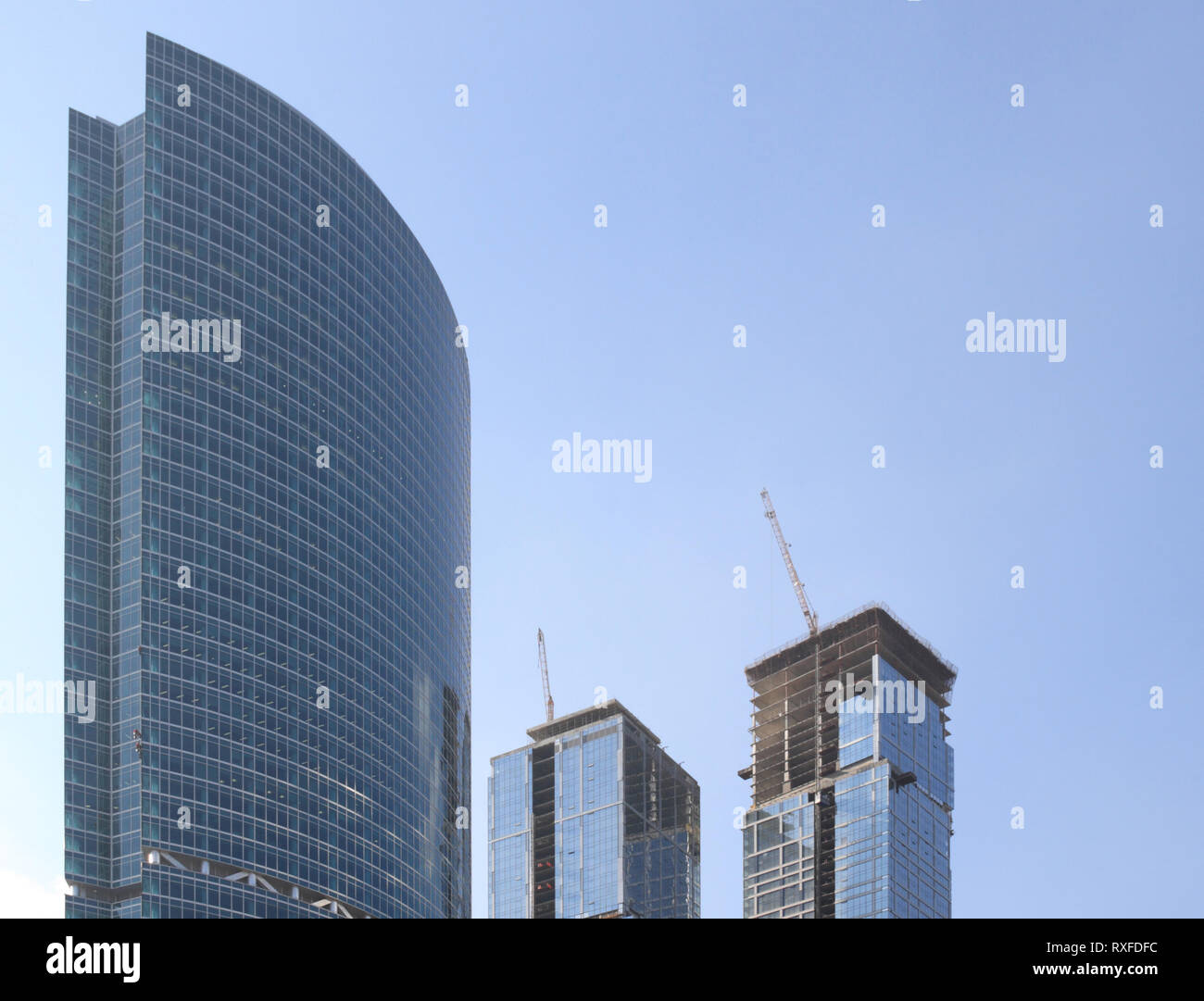 skyscraper develop on sky background at day Stock Photo - Alamy
