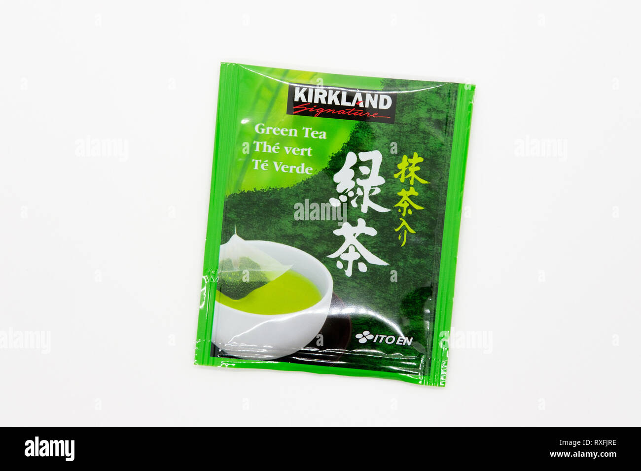 Costco Kirkland green tea Stock Photo Alamy