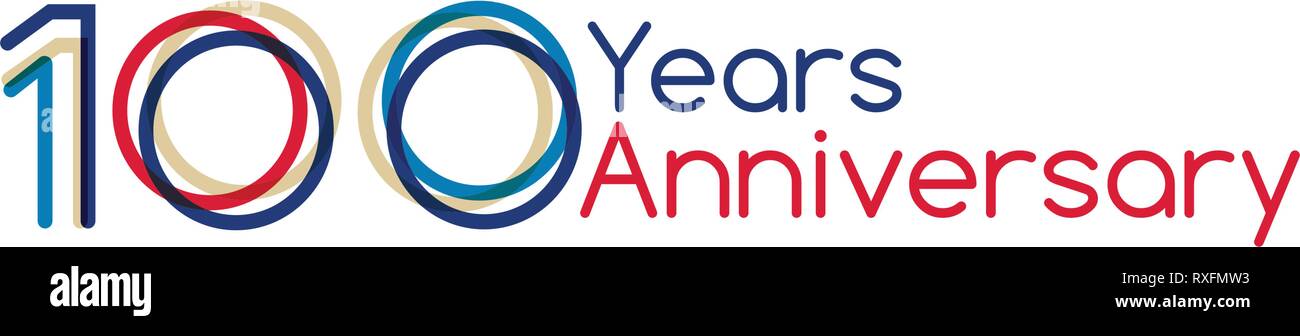100 years anniversary design with simple design. Vector illustration ...
