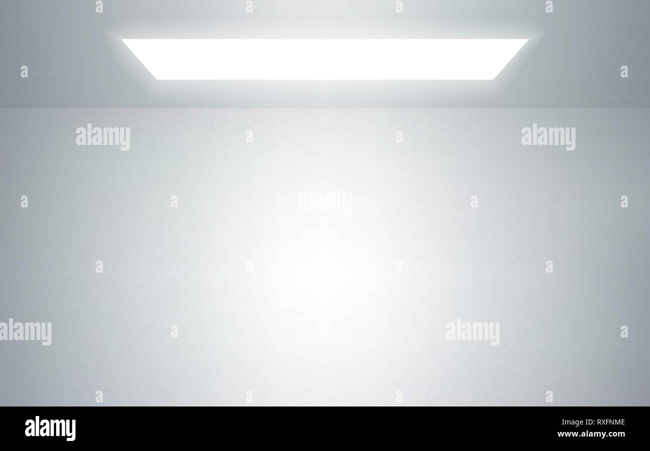Empty studio room interior. White wall and floor background. Clean ...
