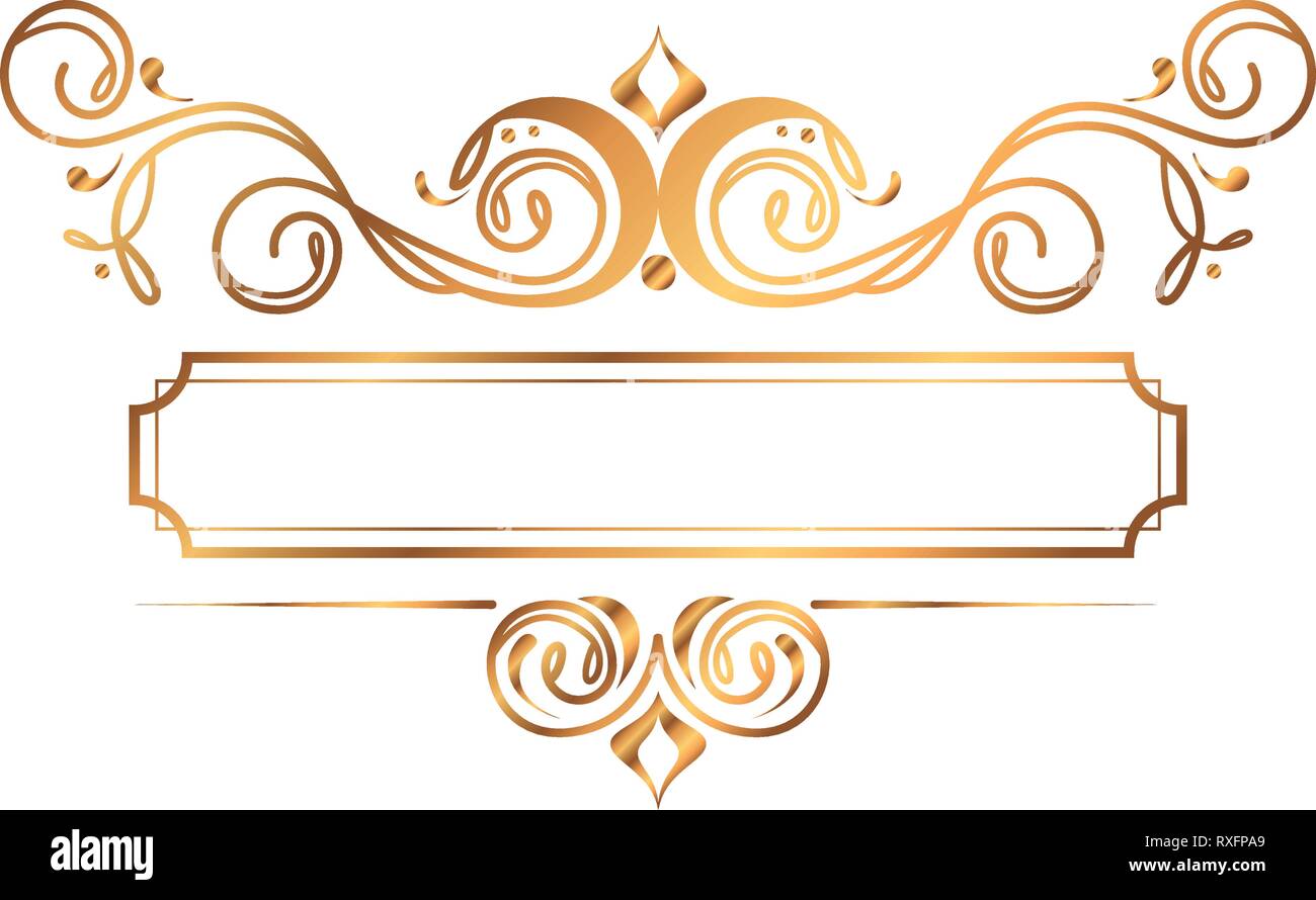golden label victorian style icon Stock Vector Image & Art - Alamy