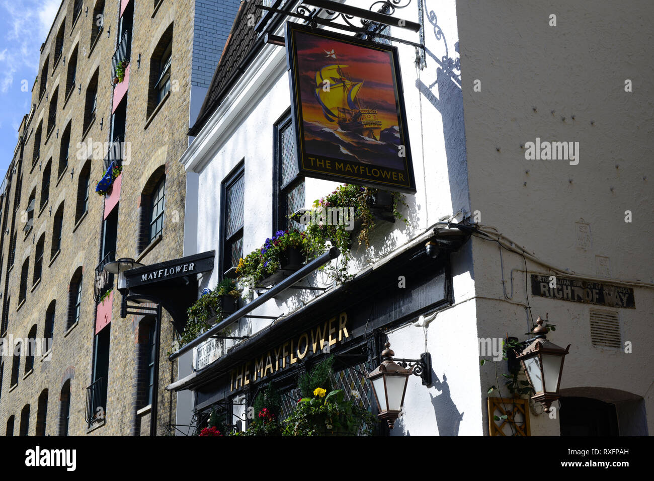 Mayflower Pub, Rotherhithe, London, United Kingdom Stock Photo