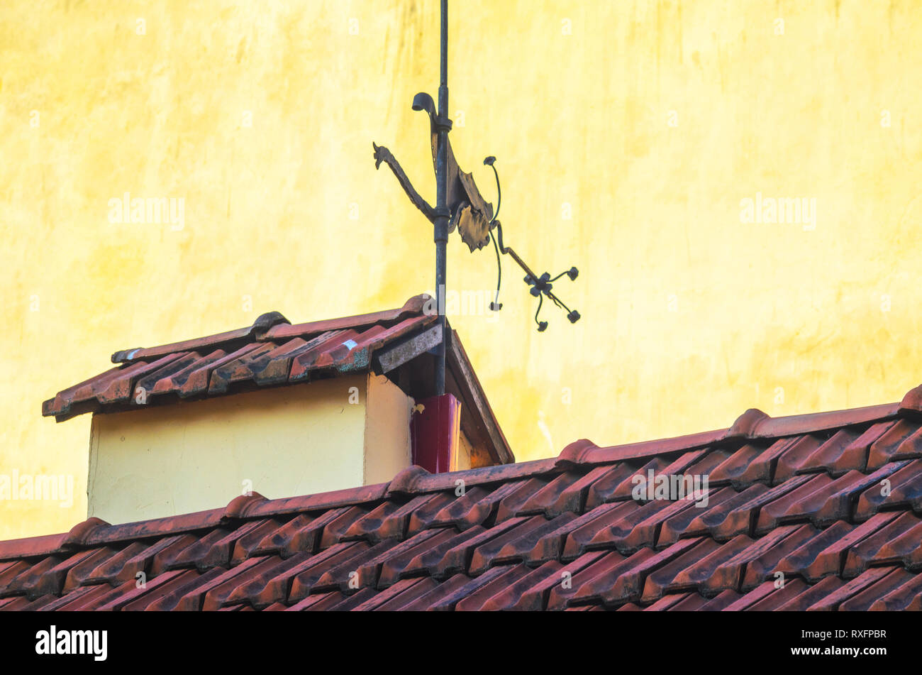weather vane on roof weather vane on roof