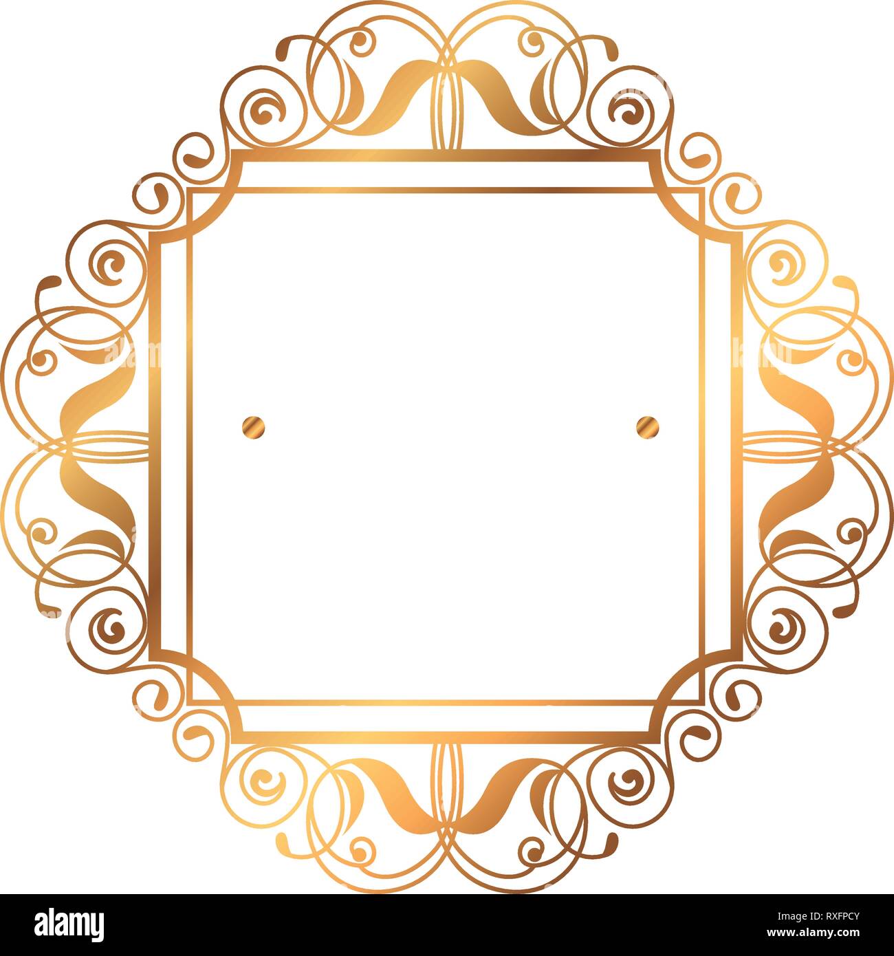 golden square label victorian style Stock Vector Image & Art - Alamy