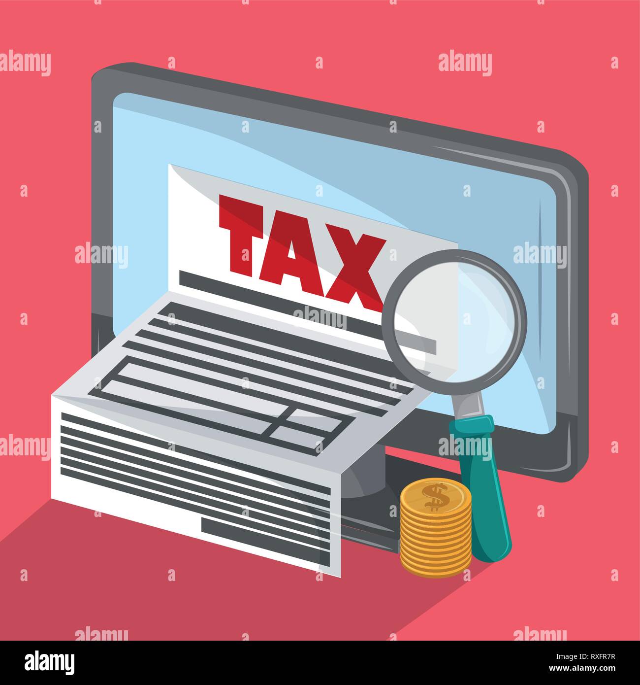 Tax governent pay day Stock Vector