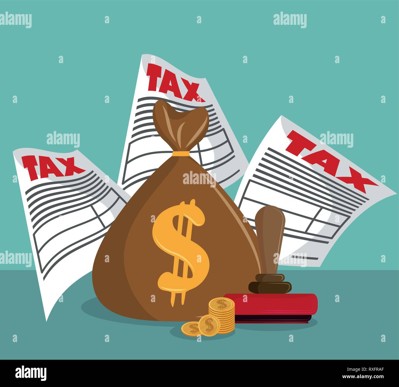 Tax governent pay day Stock Vector