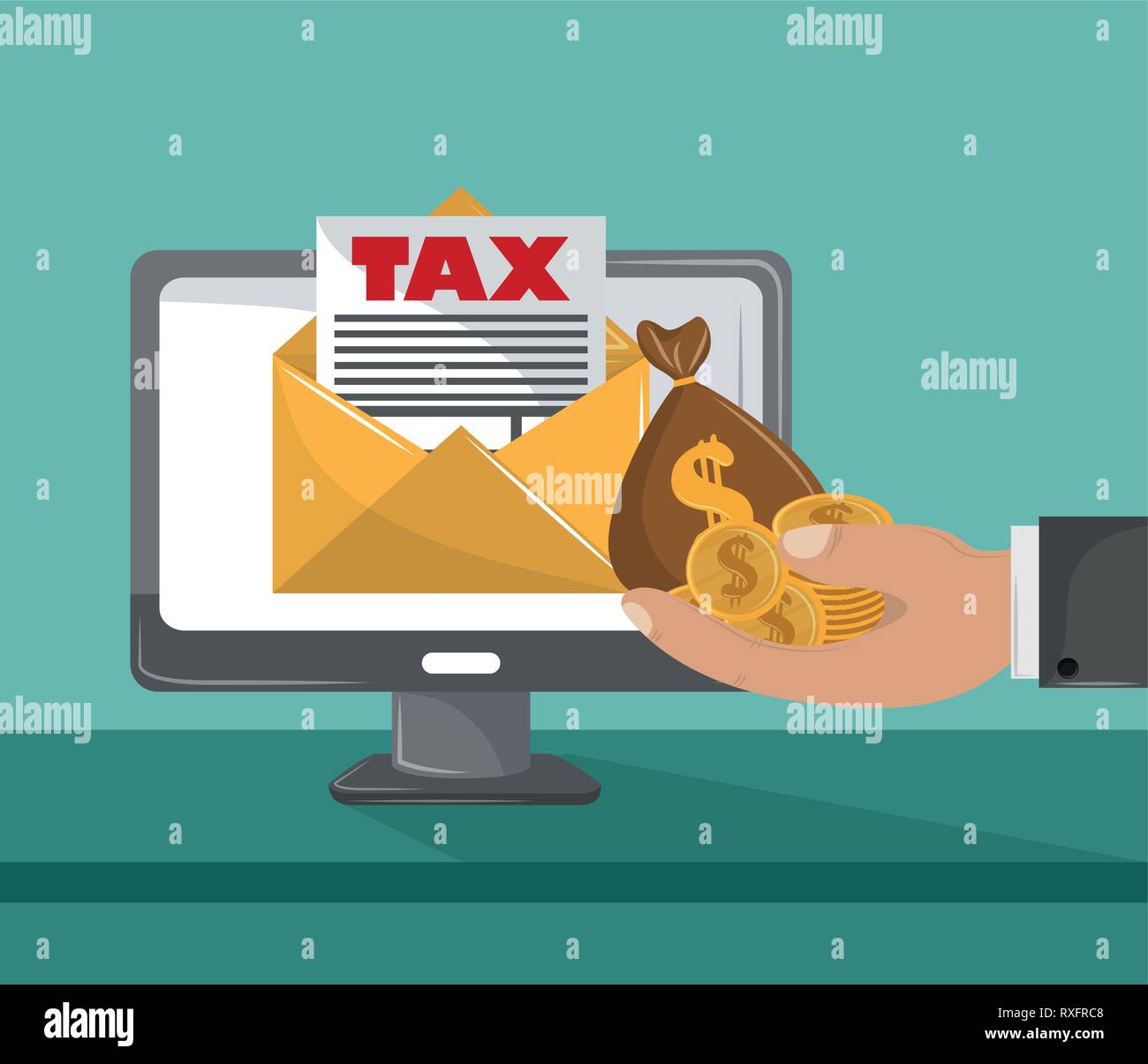 Tax governent pay day Stock Vector