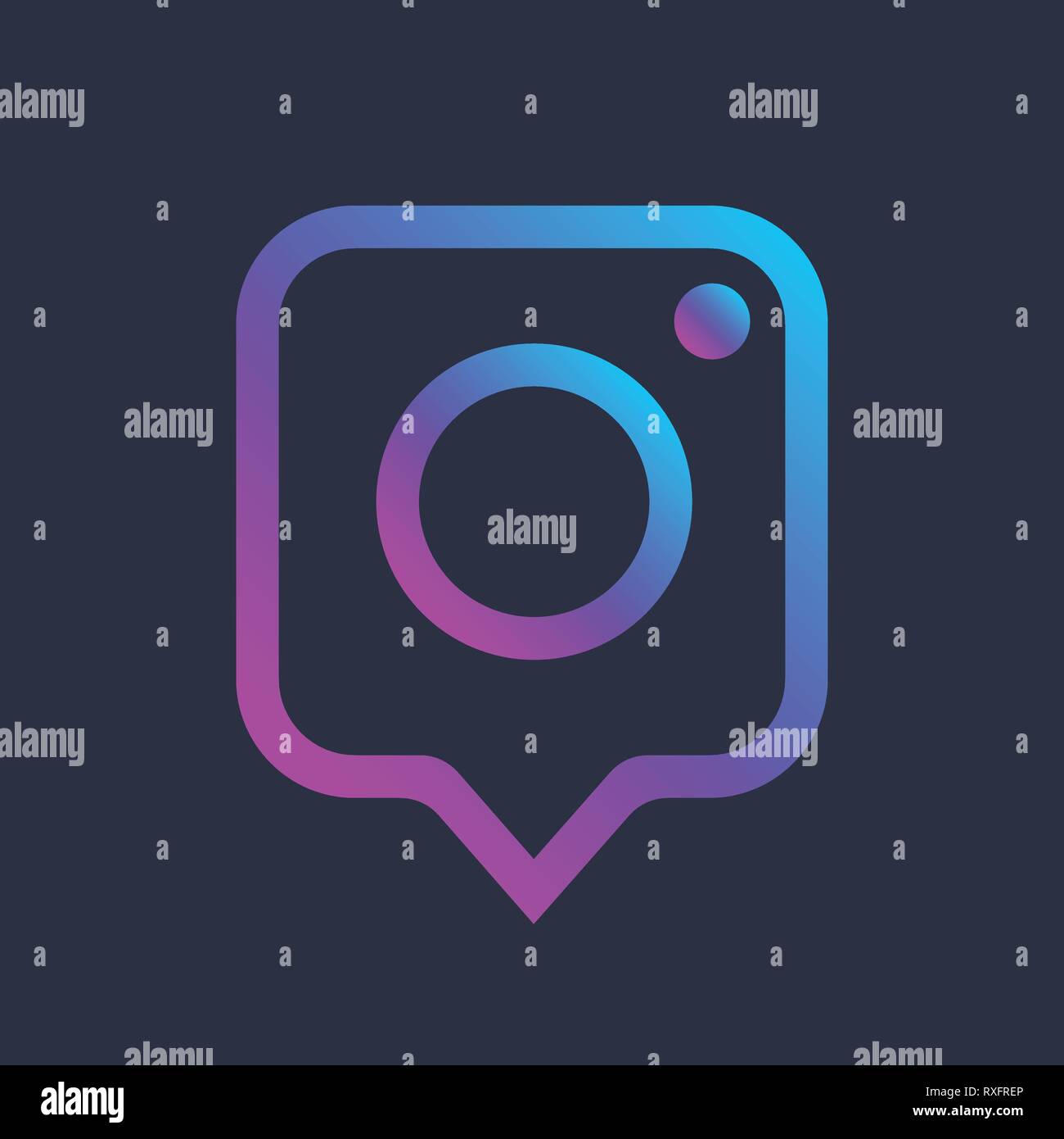 Websocial Media Icon Camera As Message In Colors Of Instagram Gradient Insta Comment Button Symbol User Interface Sign Logo United Message Sign Stock Vector Image Art Alamy