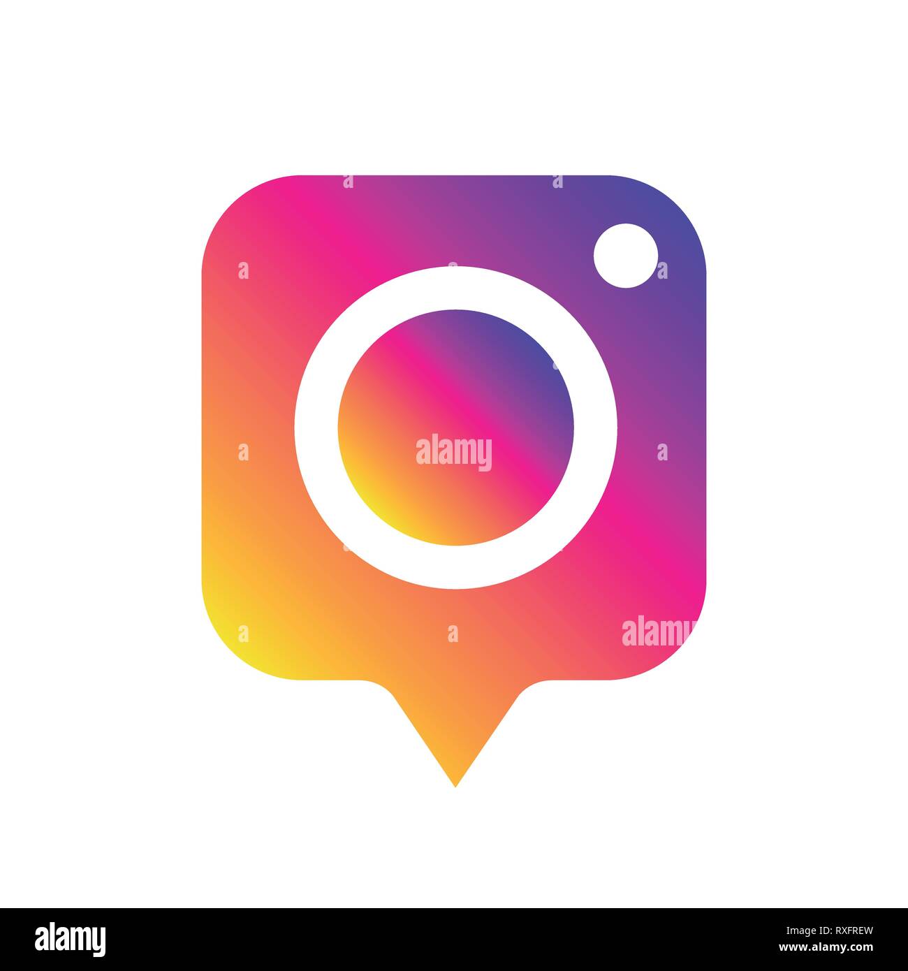 Social media Instagram camera icon in message style. Symbol, web, ui.  Vector illustration. EPS 10 Stock Vector Image & Art - Alamy