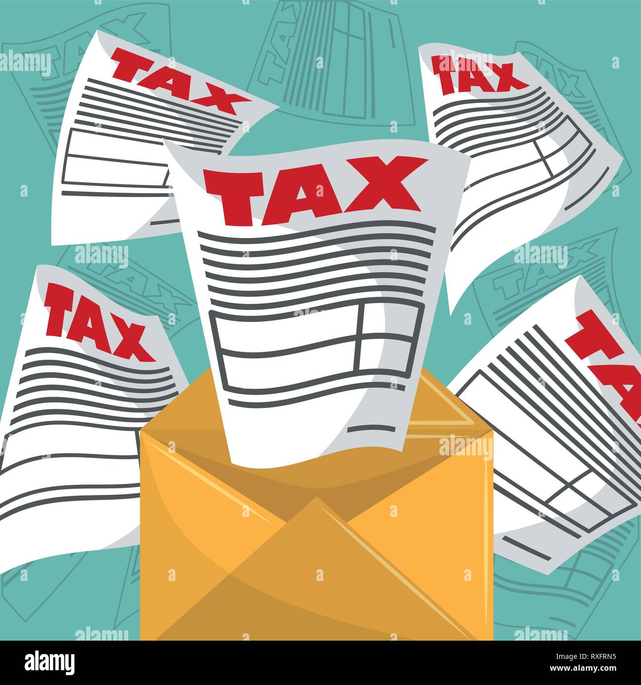 Tax governent pay day Stock Vector
