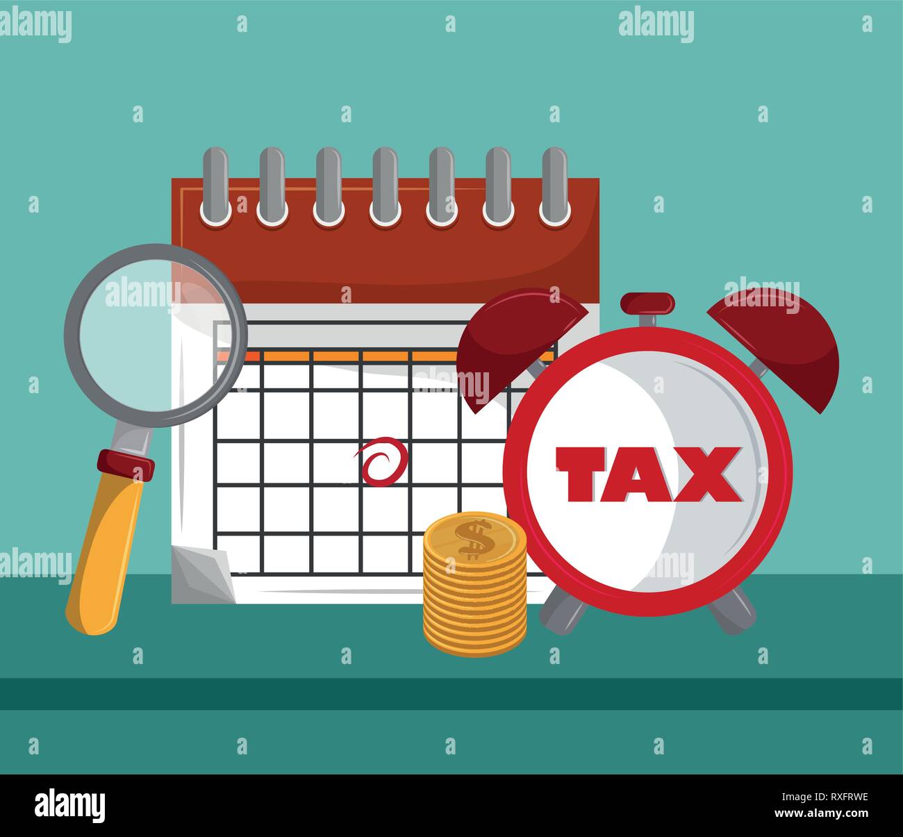 Tax governent pay day Stock Vector