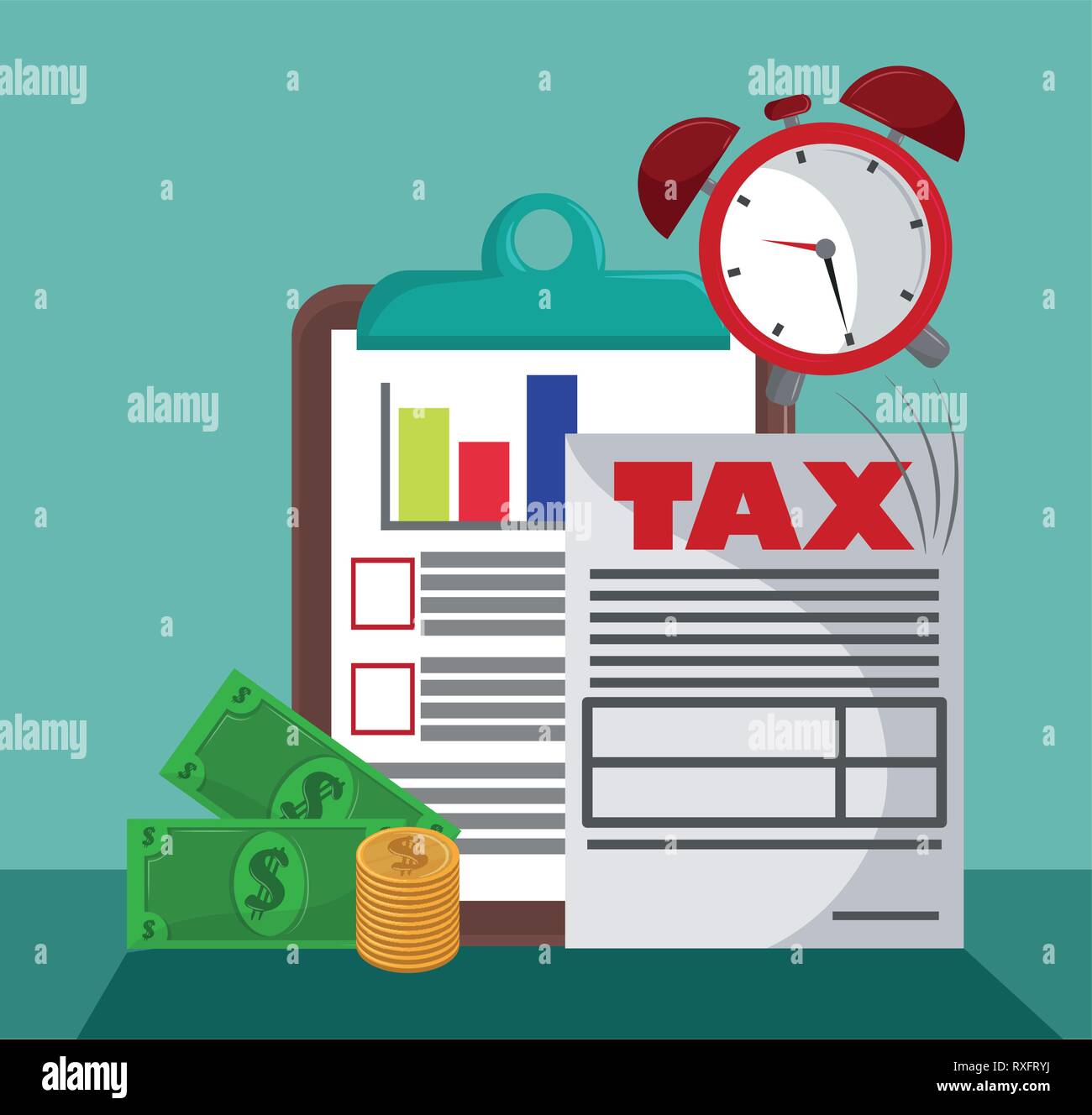 Tax governent pay day Stock Vector