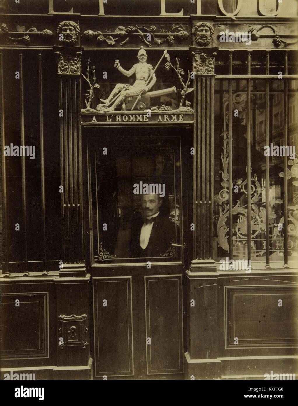 Cabaret de l'Homme Armé, Rue des Blancs-Manteaux. Jean-Eugène-Auguste Atget; French, 1857-1927. Date: 1900. Dimensions: 22.1 × 17.4 cm (image/paper). Albumen print. Origin: France. Museum: The Chicago Art Institute. Stock Photo