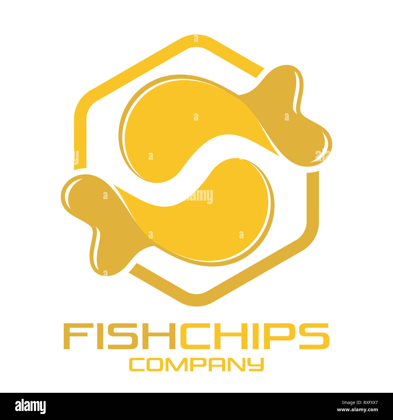 Fish and chips logo Cut Out Stock Images & Pictures - Alamy
