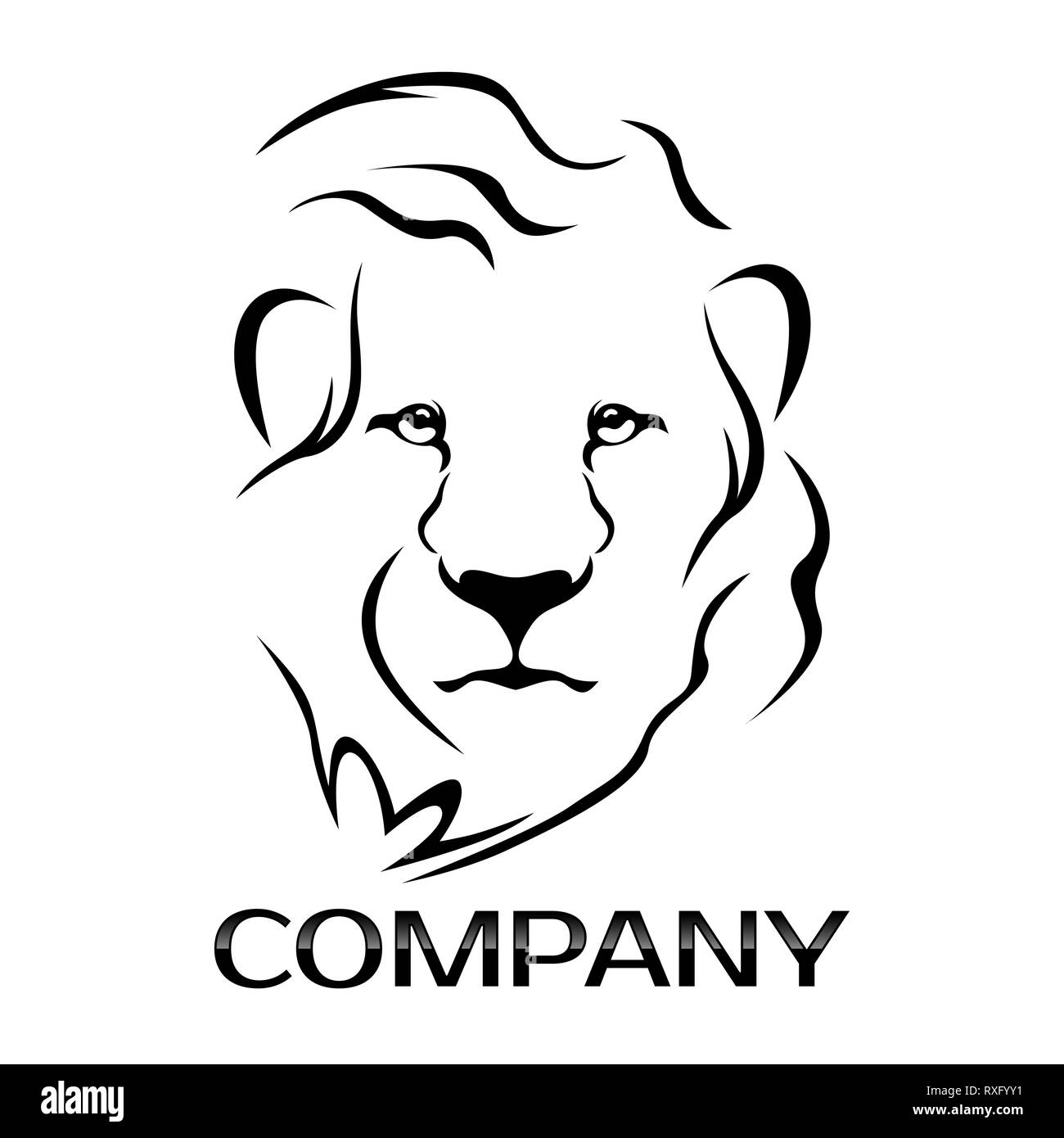 Lion Head logo Stock Photo Alamy