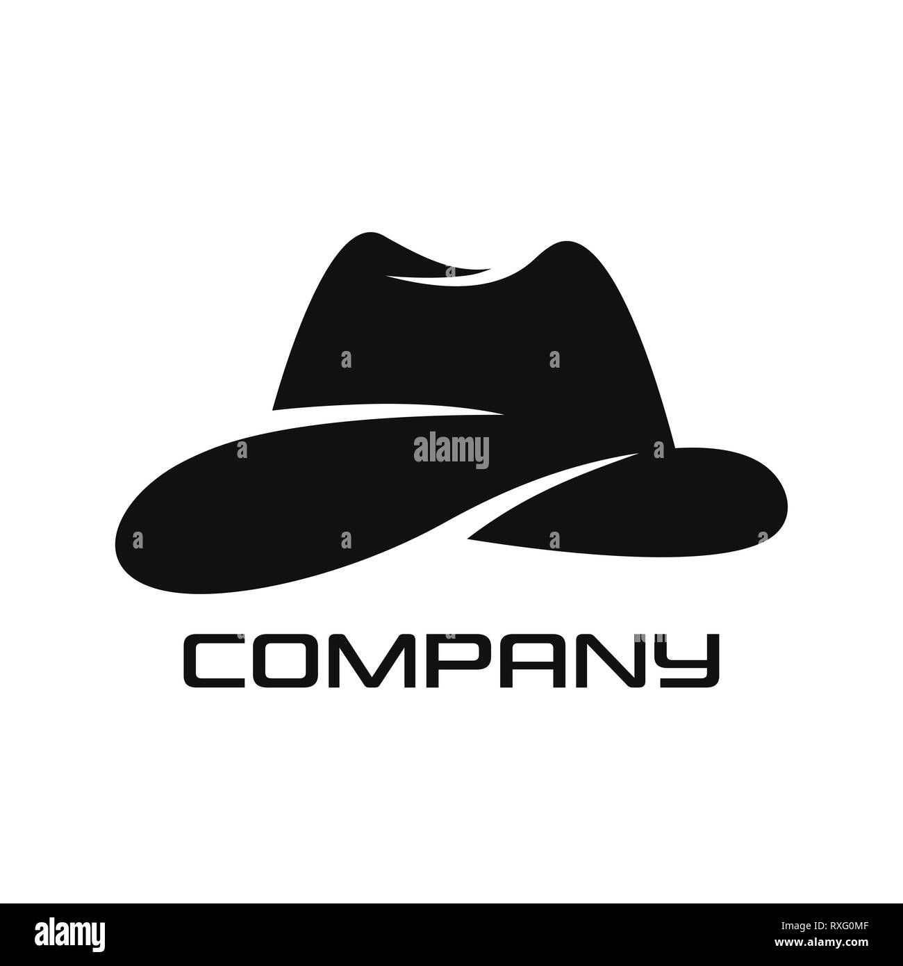 Modern hat logo Stock Photo - Alamy