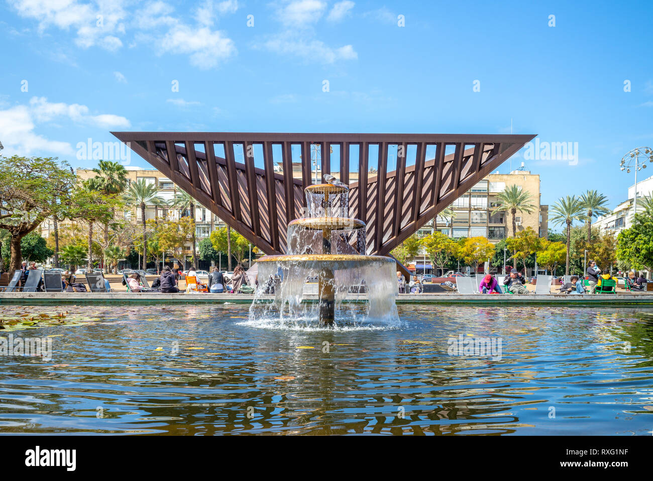 Rabin Square in tel aviv, israel Stock Photo