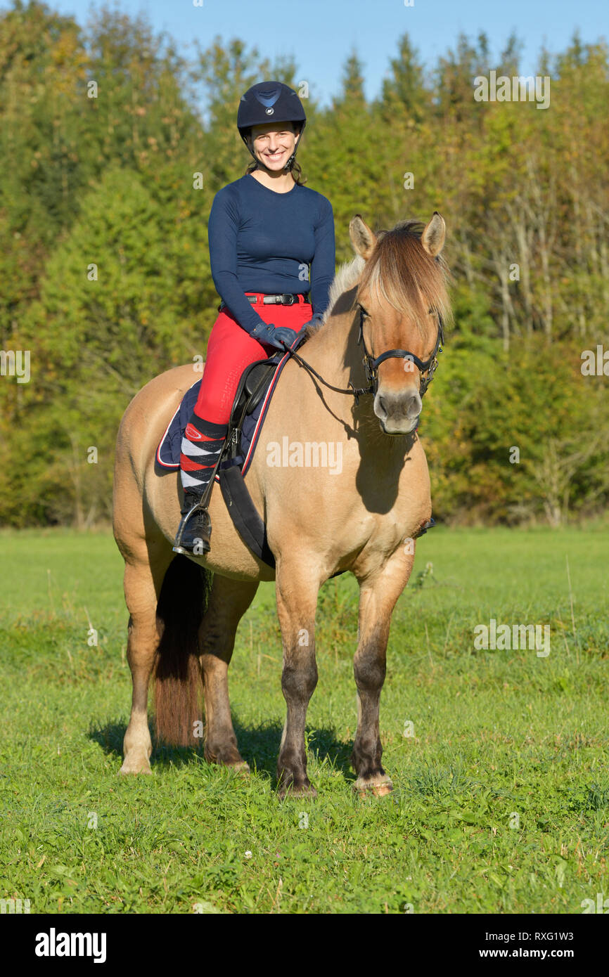 Laughing horse rider hi-res stock photography and images - Alamy