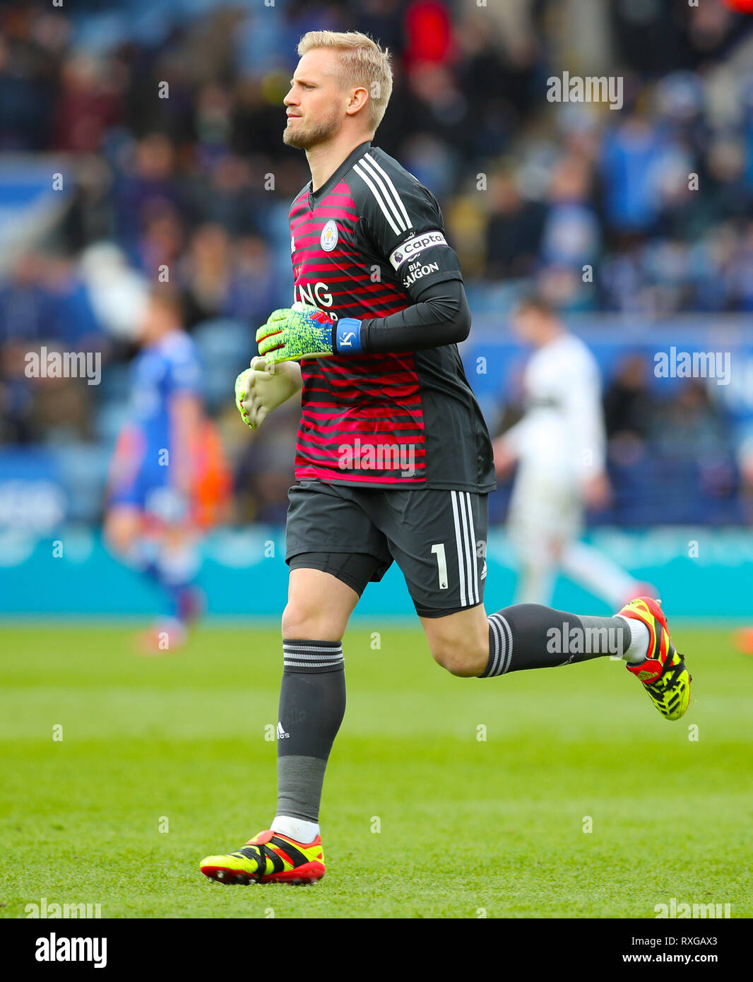 Leicester City goalkeeper Kasper Schmeichel during the Premier League