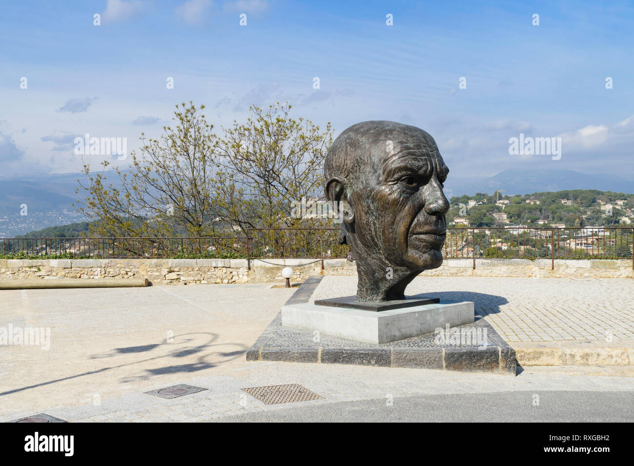 Statue of Pablo Piccaso, Mougins, Provence, France Stock Photo