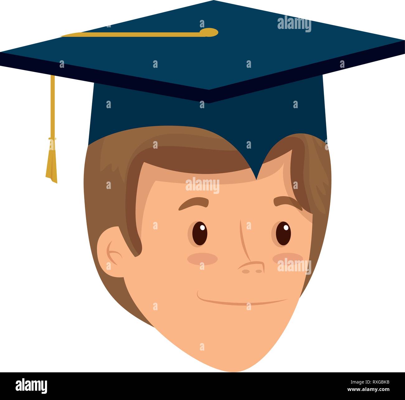 young student graduated head character Stock Vector Image & Art - Alamy