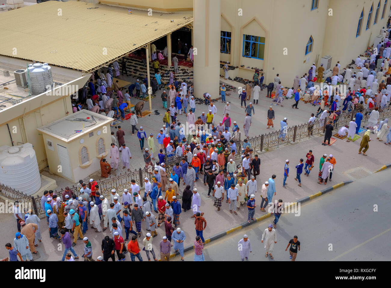 February 15, 2019 - Sharjah, UAE: Muslims going back after praying ...