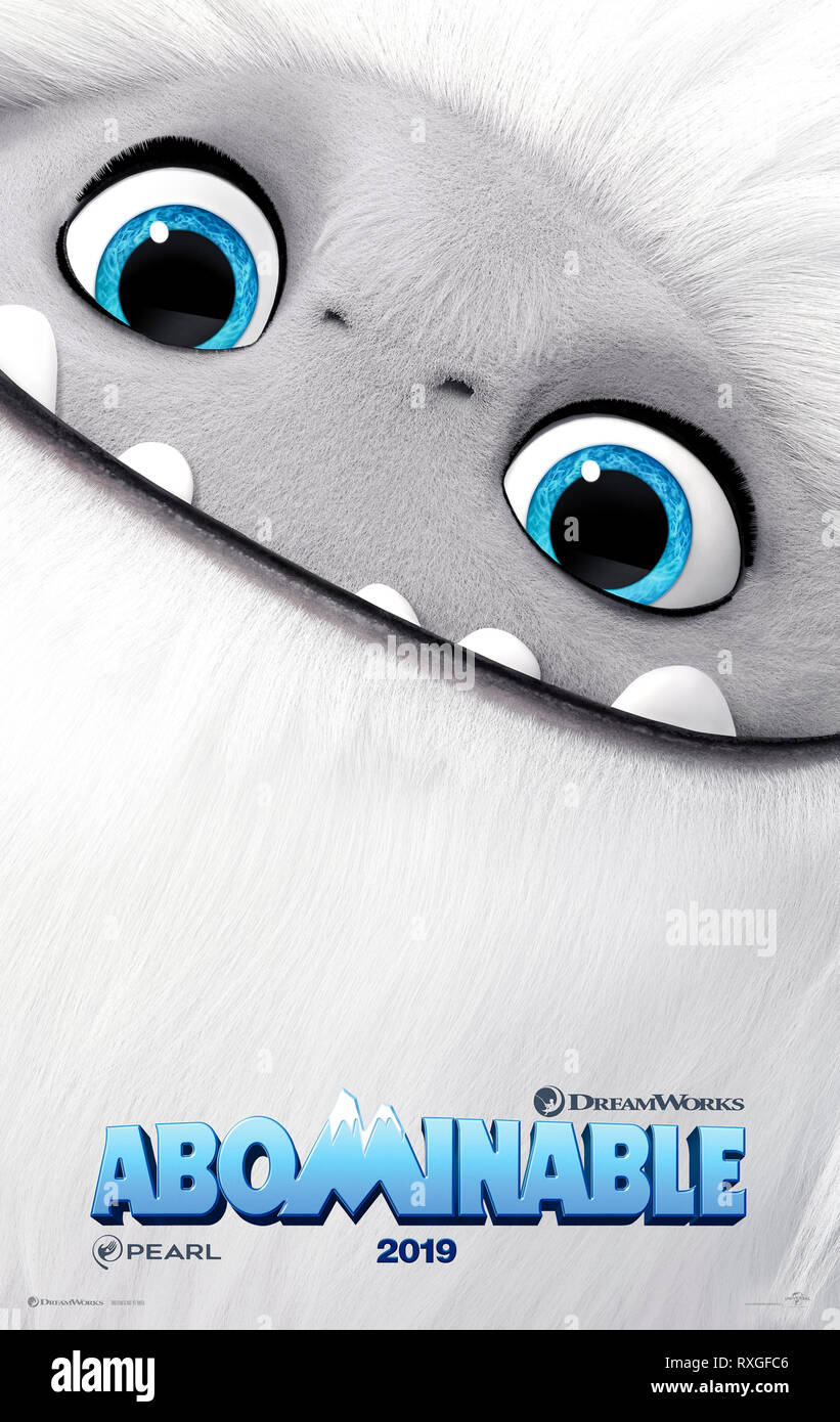 Abominable (2019) directed by Jill Culton and Todd Wilderman and starring Albert Tsai, Sarah Paulson and Chloe Bennet. Peng the Yeti gets lost and trying to find home. Stock Photo