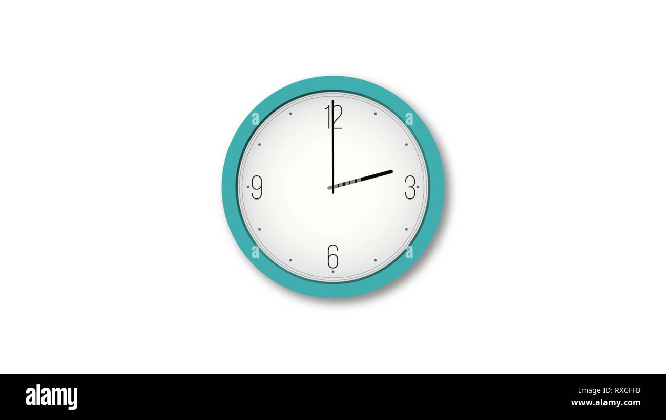 Animated clock counting down. Seamlessly loops. Time lapse Stock Photo