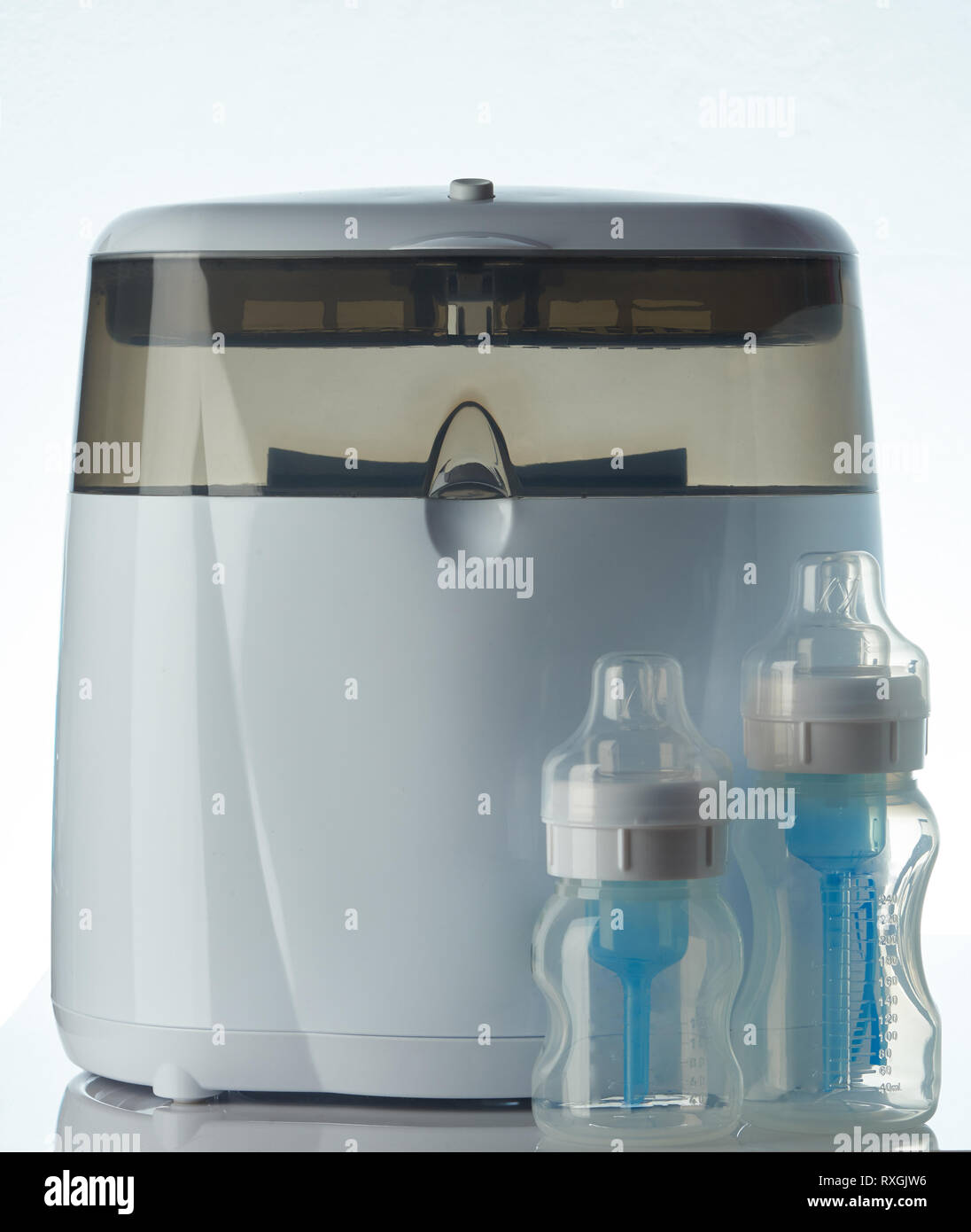 Baby bottle sterilizing machine isolated on white background Stock
