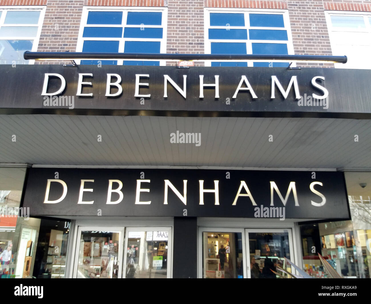 Sports Direct and House of Fraser boss, Mike Ashley's attempt to take control of ailing UK Department store chain Debenhams may come under the scrutiny of the competition watchdog the CWA, Shares in Debenhams rose nearly 16% on Friday to 3.53p, after Ashley attempted to call a Debenhams shareholder meeting to remove the department store's directors and install himself as chief executive. Debenhams is attempting to refinance £520m in debt facilities before the end of April. With uncertainty around the terms of the deal, Ashley is hoping to win over shareholders. The CWA have made no comment, bu Stock Photo