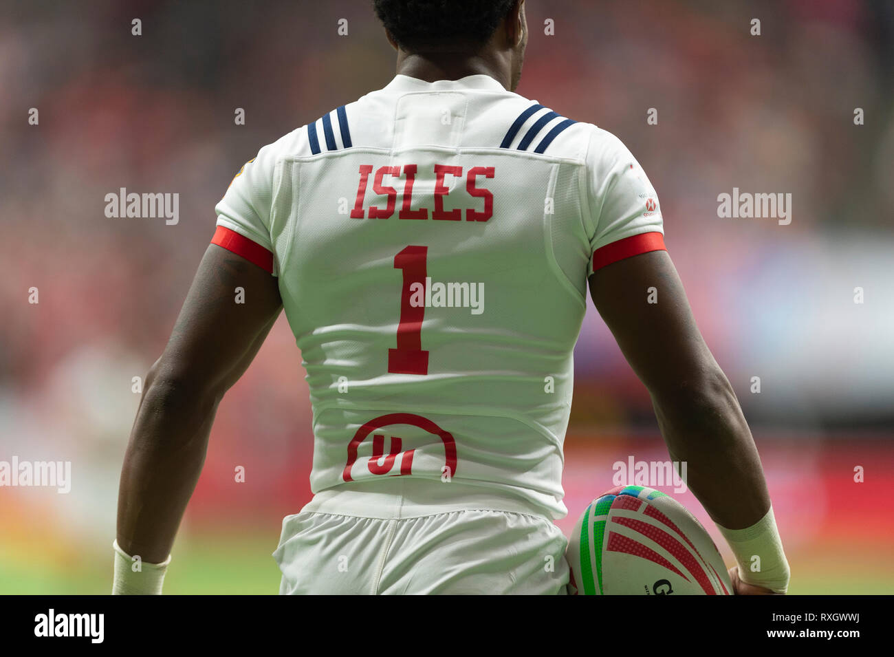 Vancouver, Canada. 9 March 2019. Carlin Isles of USA after scoring a ...