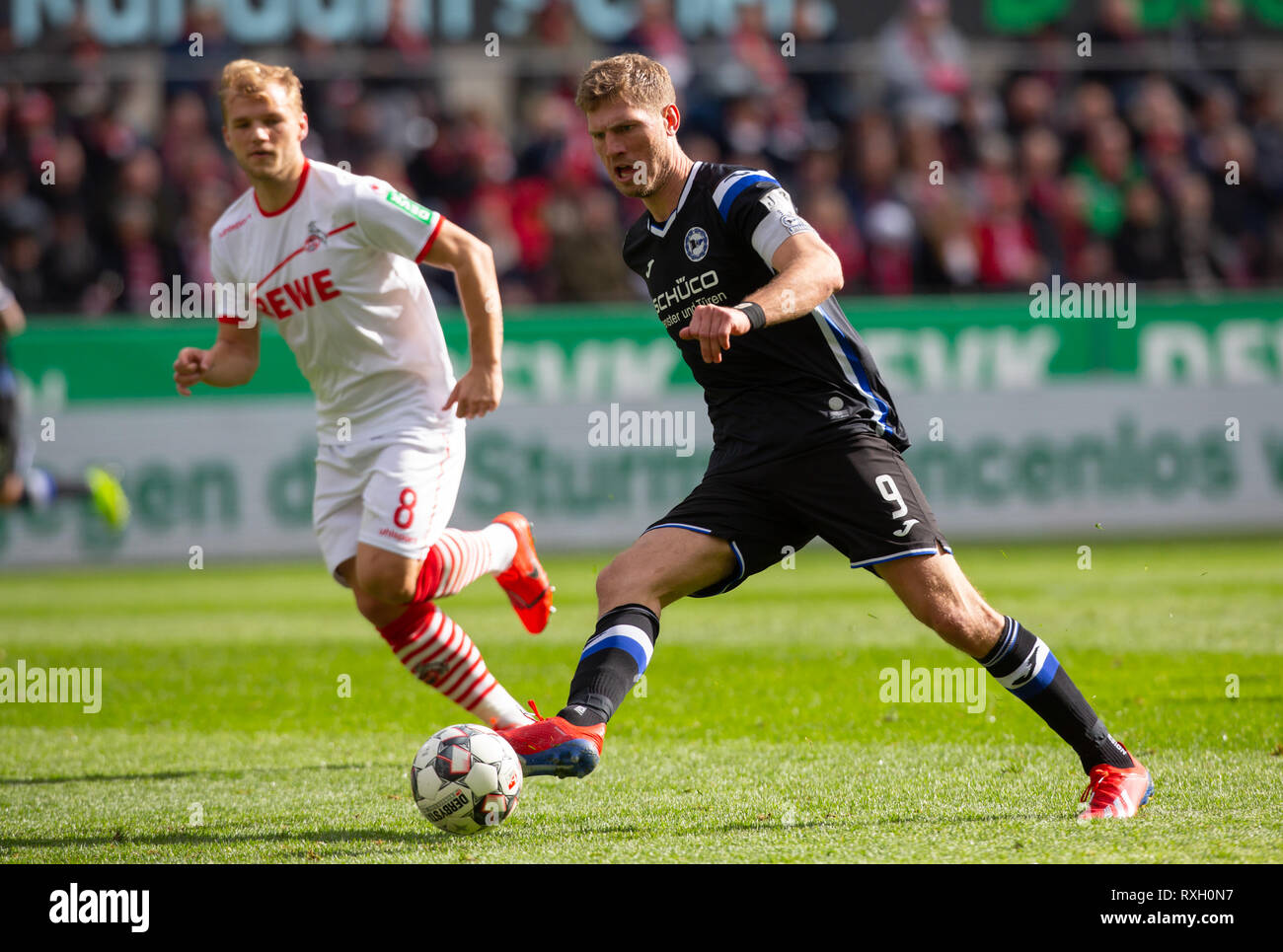 Cologne, Germany, March 9 2019, second league, 1. FC Koeln vs Arminia Bielefeld:  Fabia Klos (Arminia) in action.    DFL REGULATIONS PROHIBIT ANY USE OF PHOTOGRAPHS AS IMAGE SEQUENCES AND/OR QUASI-VIDEO             Credit: Juergen Schwarz/Alamy Live News DFL REGULATIONS PROHIBIT ANY USE OF PHOTOGRAPHS AS IMAGE SEQUENCES AND/OR QUASI-VIDEO Credit: Juergen Schwarz/Alamy Live News Stock Photo