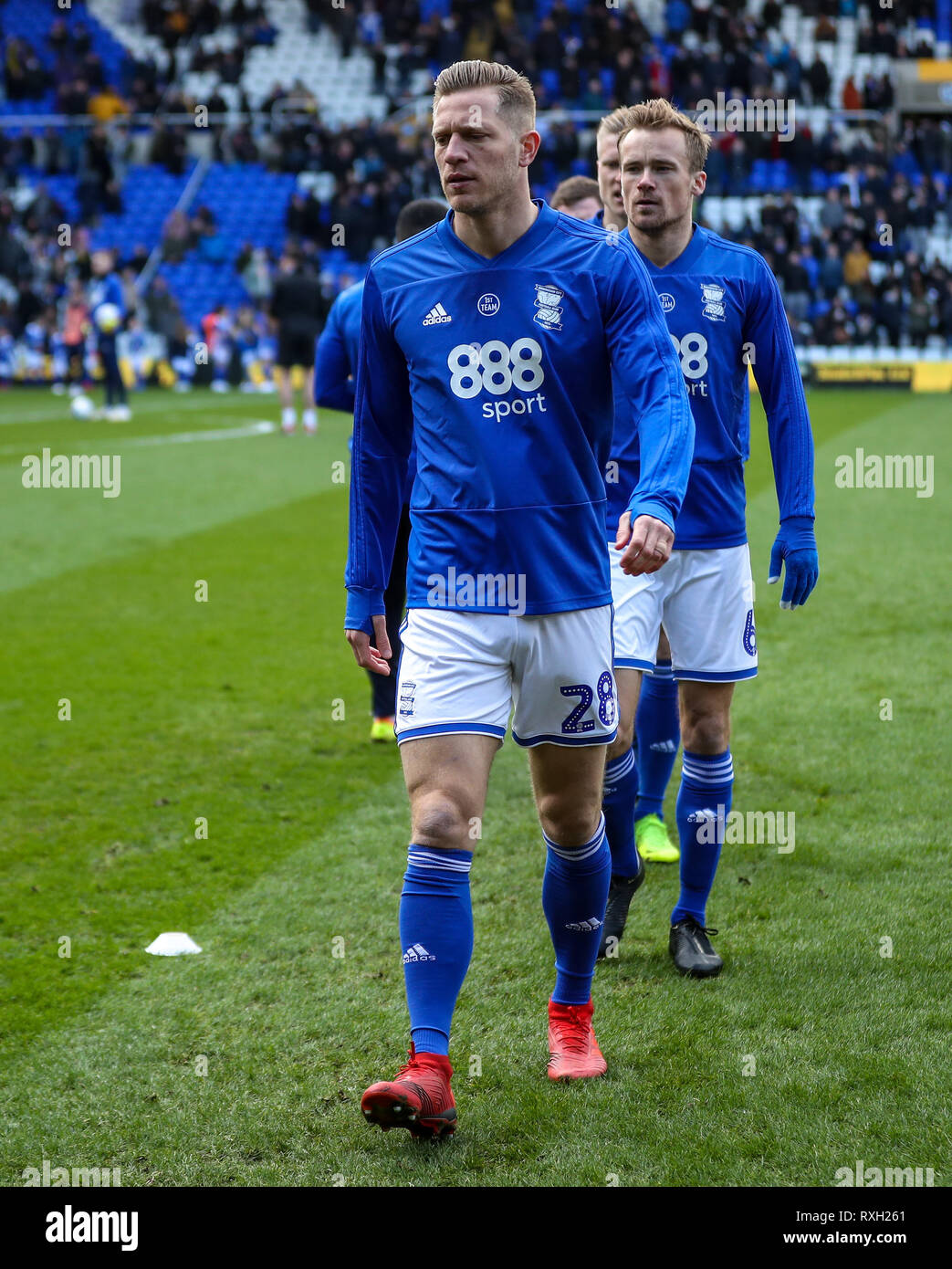Birmingham Uk 10th March 2019 Efl Championship Football Birmingham City Versus Aston Villa Michael Morrison Of Birmingham City Football Club Warms Up Prior To The Match Credit Action Plus Sports Images Alamy Live News