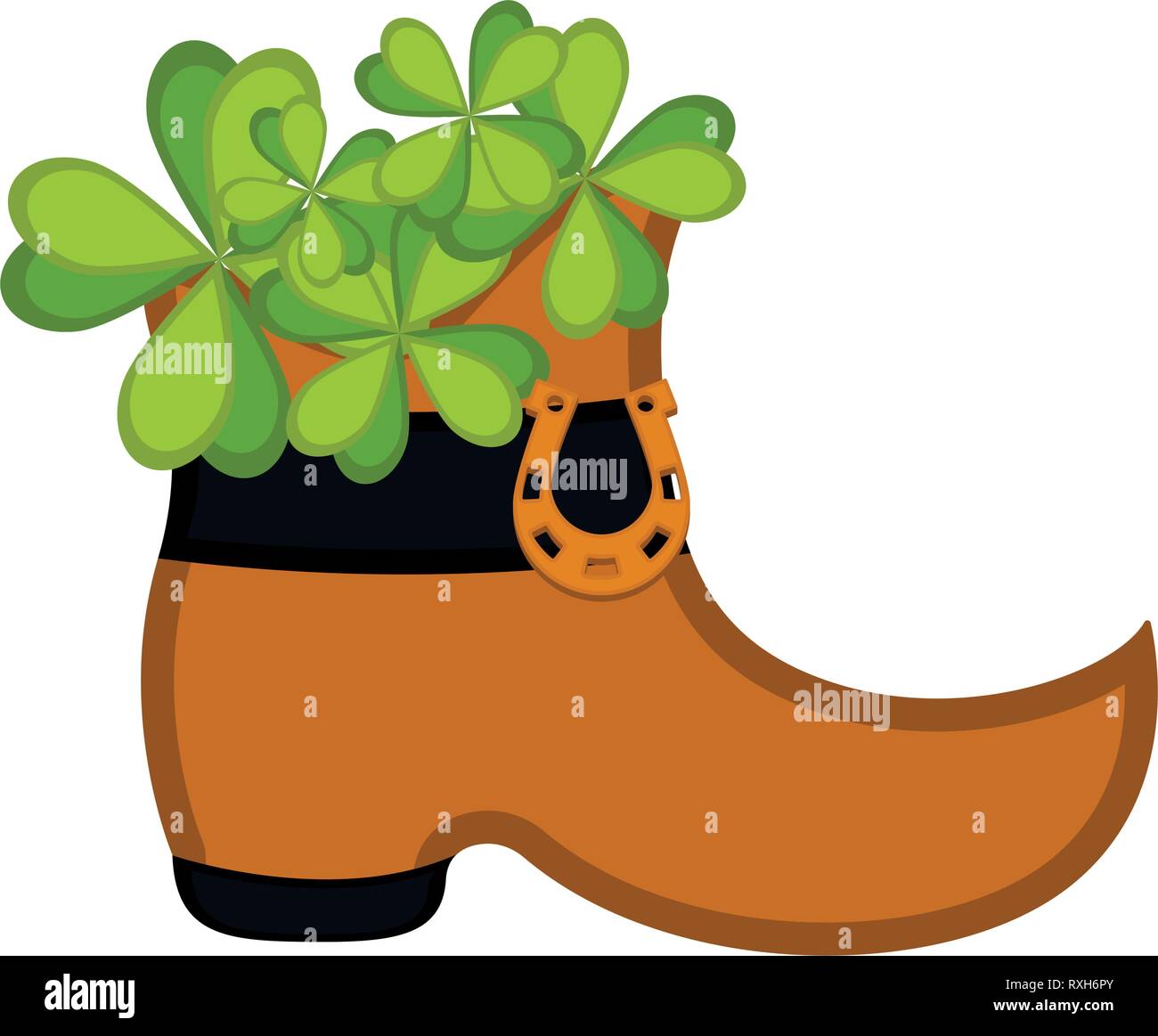 Irish elf boot with clovers inside Stock Vector Image & Art - Alamy