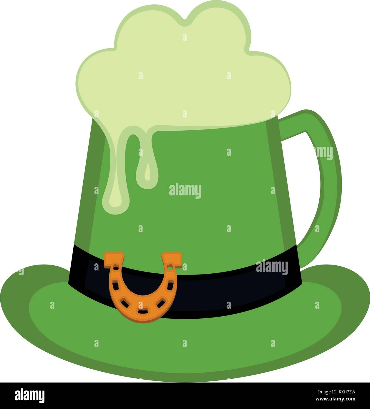 Hat shaped beer mug icon Stock Vector Image & Art Alamy