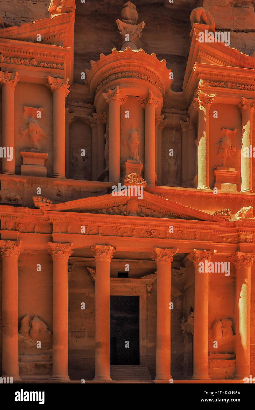 The most beautiful monument in the world. The Treasury in Petra ancient