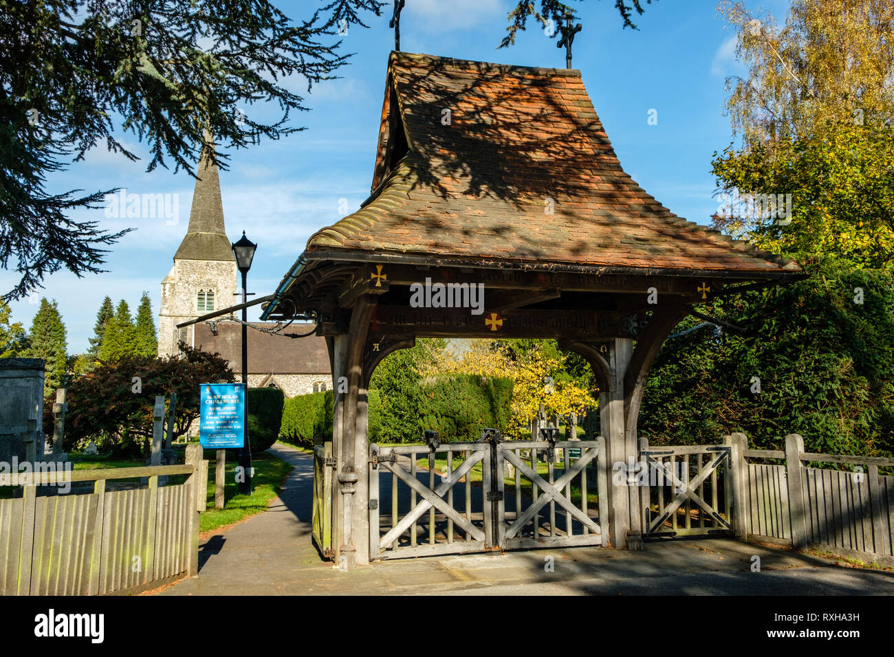 St Nicholas Church, Church Row, Chislehurst, Kent Stock Photo Alamy