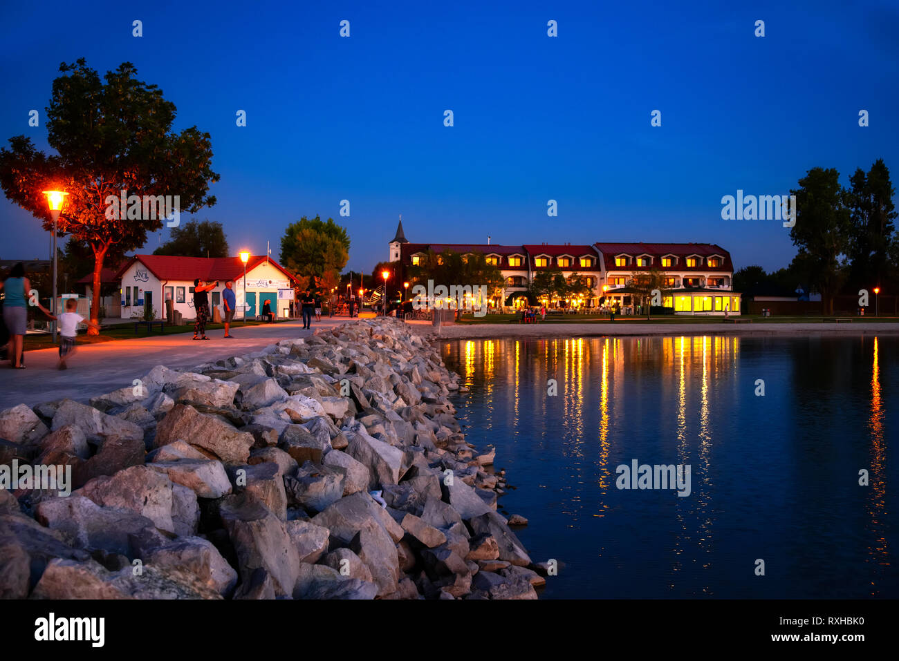 Austria, Podersdorf, 09/12/2018: Podersdorf at the Lake is a market town in the district of Neusiedl am See in Burgenland in the east of Austria on th Stock Photo