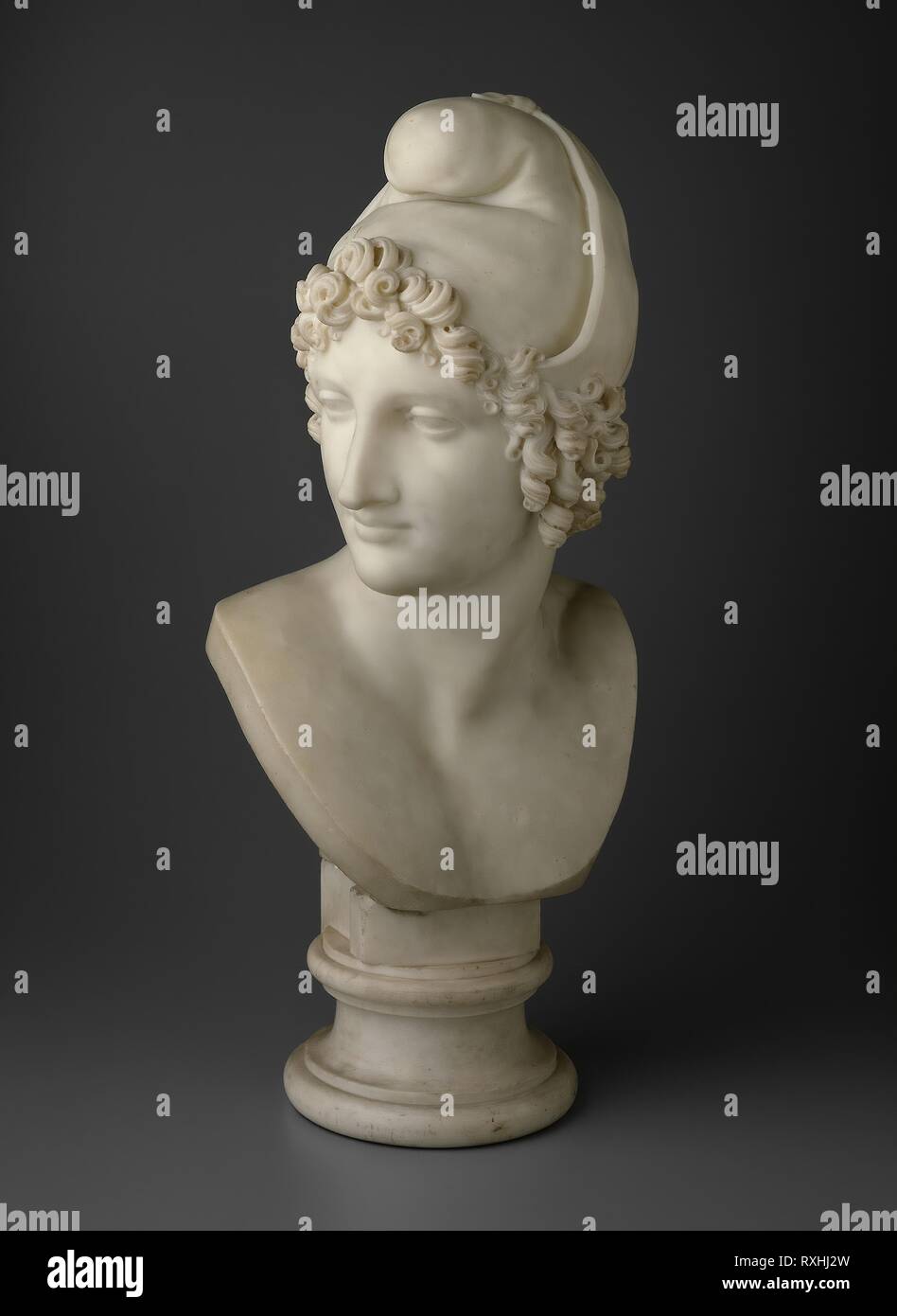 Bust of Paris. Antonio Canova; Italian, 1757-1822. Date: 1809. Dimensions:  H. 66 cm (26 in.). Marble. Origin: Italy. Museum: The Chicago Art Institute  Stock Photo - Alamy