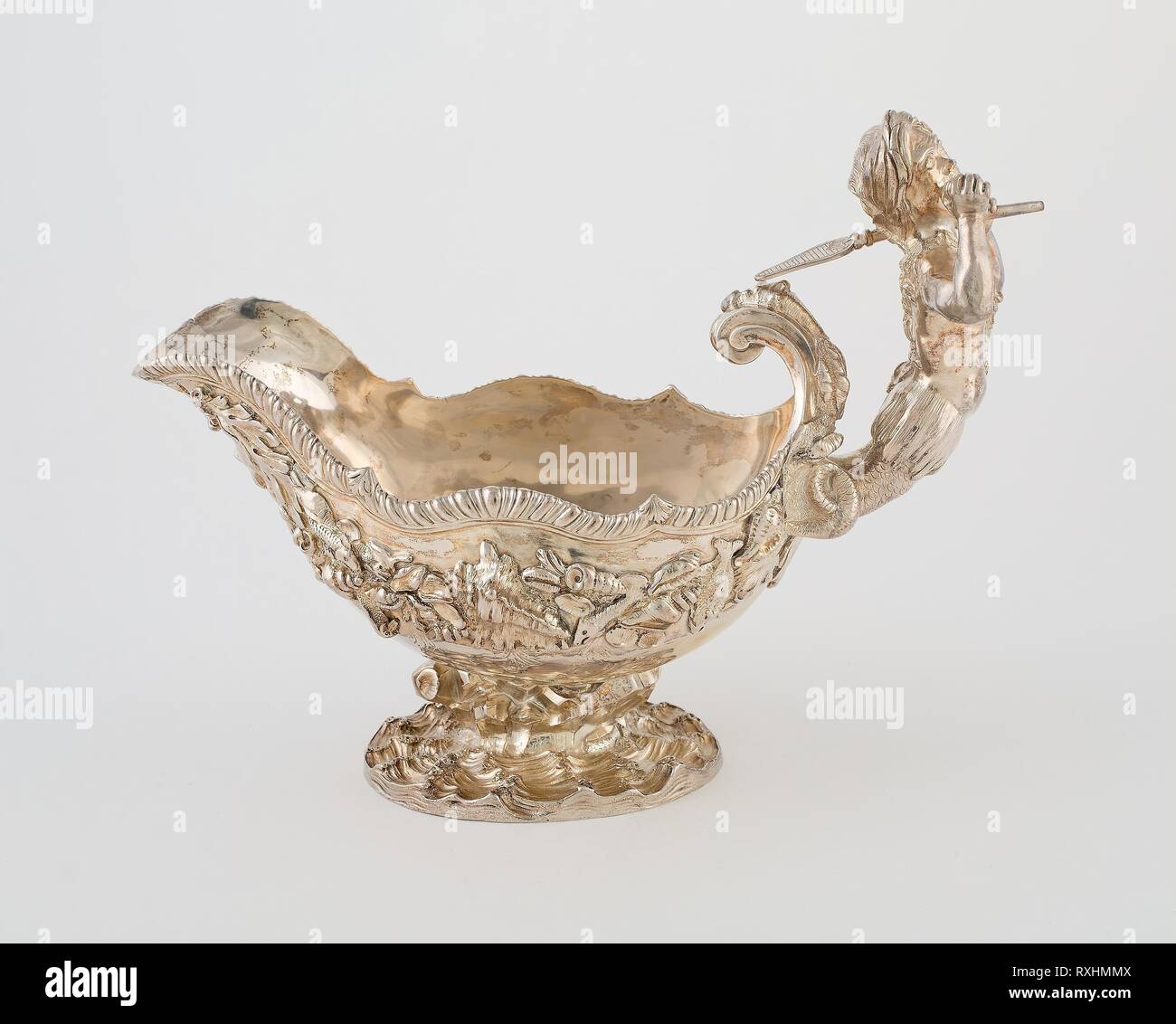 Sauceboat. Peter Archambo I; English, 1680-1768; London, England. Date: 1745-1746. Dimensions: H. 19.4 cm (7 5/8 in.). Silver. Origin: London. Museum: The Chicago Art Institute. Stock Photo