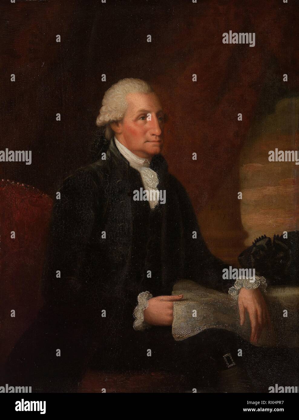 George Washington. Edward Savage; American, 1761-1817. Date: 1793. Dimensions: 47 × 35.9 cm (18 1/2 × 14 1/8 in.). Oil on mahogany panel. Origin: United States. Museum: The Chicago Art Institute. Stock Photo