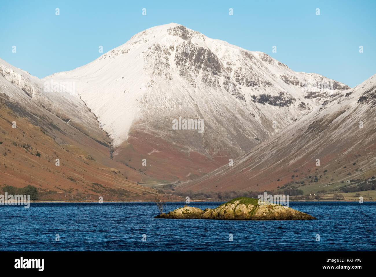 Great Gable across Wast Water, Lake District Stock Photo
