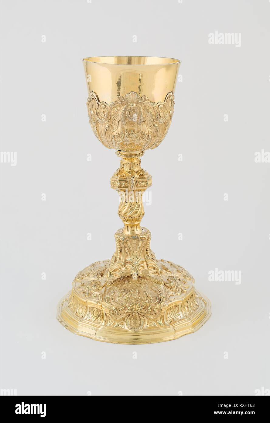 Chalice. Prague, Czech Republic. Date: 1755-1765. Dimensions: H. 30.5 cm (12 in.). Silver gilt. Origin: Hungary. Museum: The Chicago Art Institute. Stock Photo