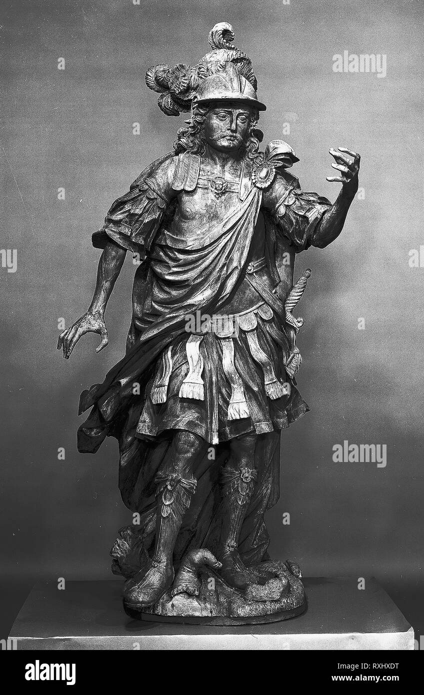 Saint Florian. Anton Eberhardt; Austrian, active 1760. Date: 1755-1765. Dimensions: 48 × 30 in. (121.9 × 76.2 cm). Lindenwood. Origin: Austria. Museum: The Chicago Art Institute. Stock Photo