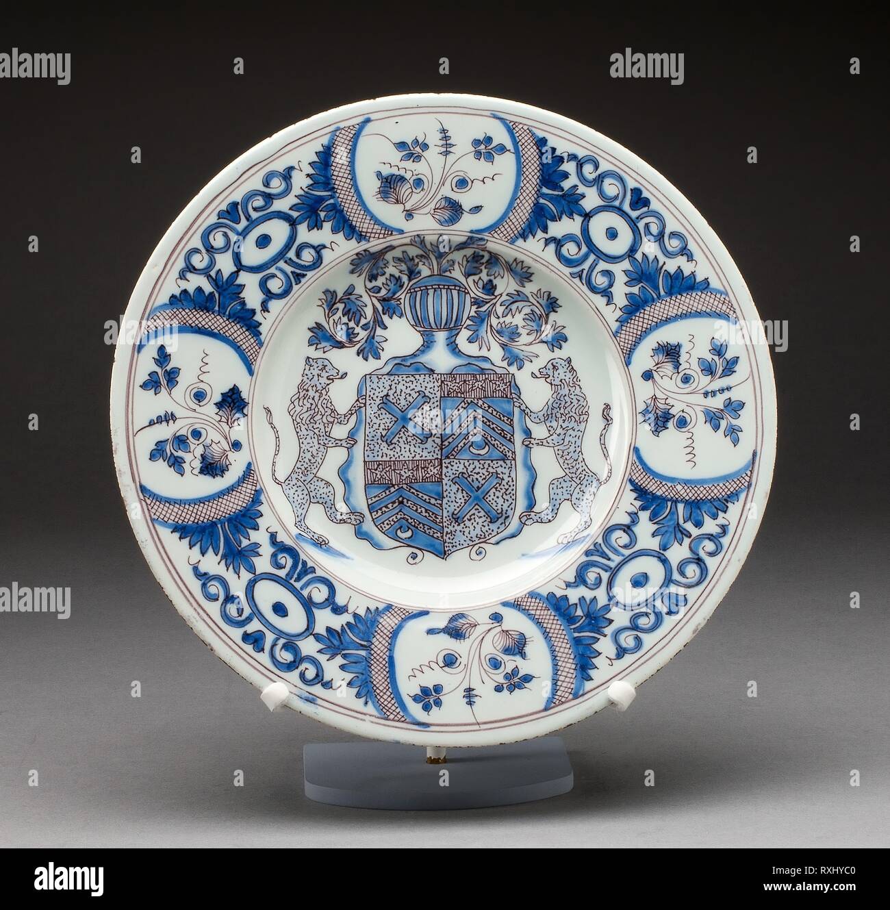 Plate. Saint Jean du Désert Factory. Date: 1675-1725. Dimensions: 2.9 ×  21.6 cm (1 1/