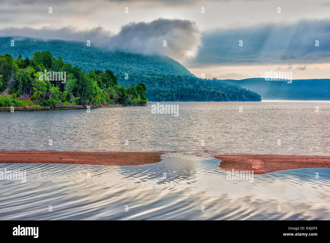 Mud Cove, Bras d'Or Lake, Cape Breton Island, Nova Scotia, Canada Stock